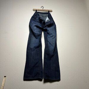 Inc International Concepts Denim Jeans Pants Men 38x32 Baggy Dark Blue Straight